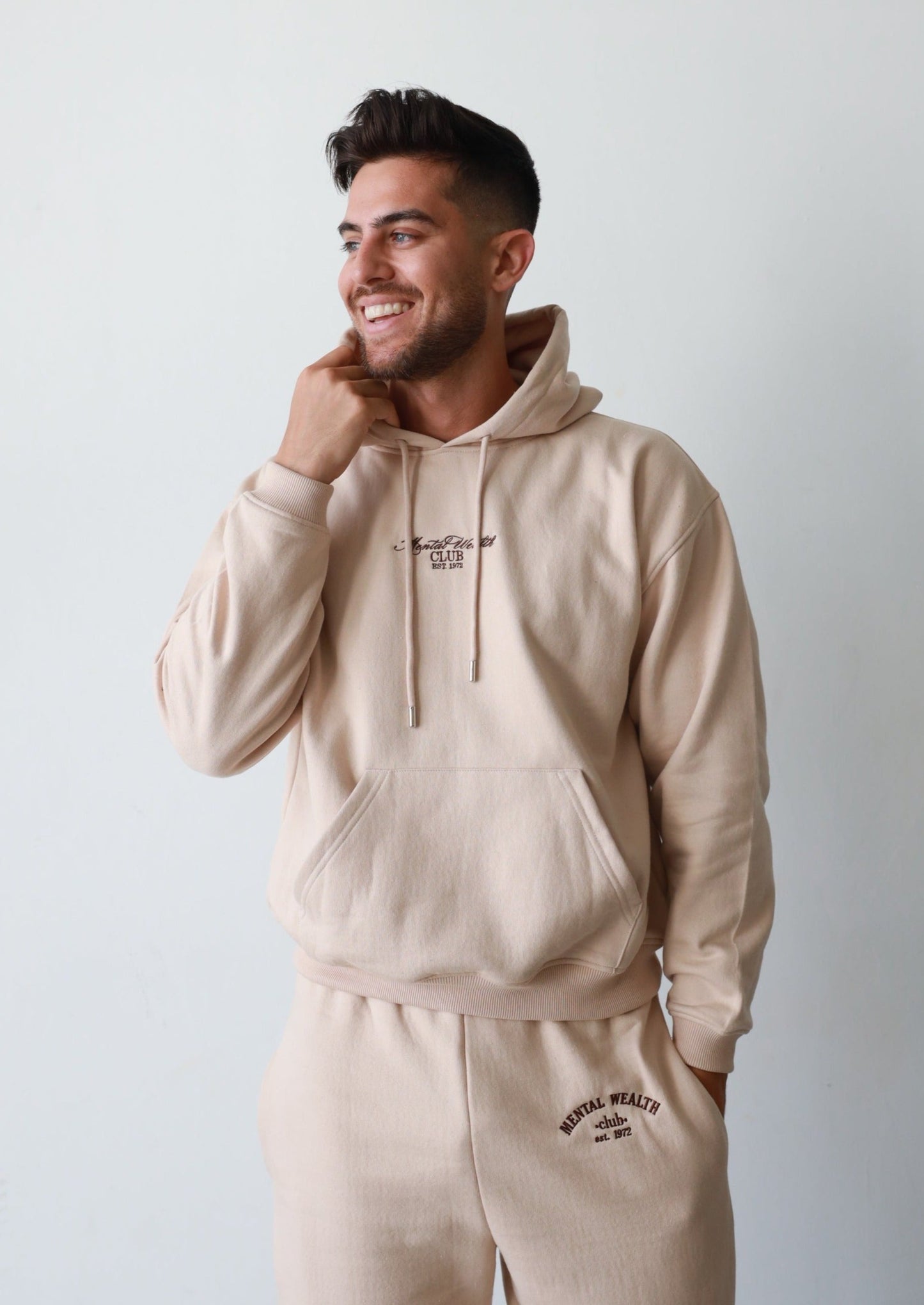 HEALTH IS WEALTH Hoodie - Sand