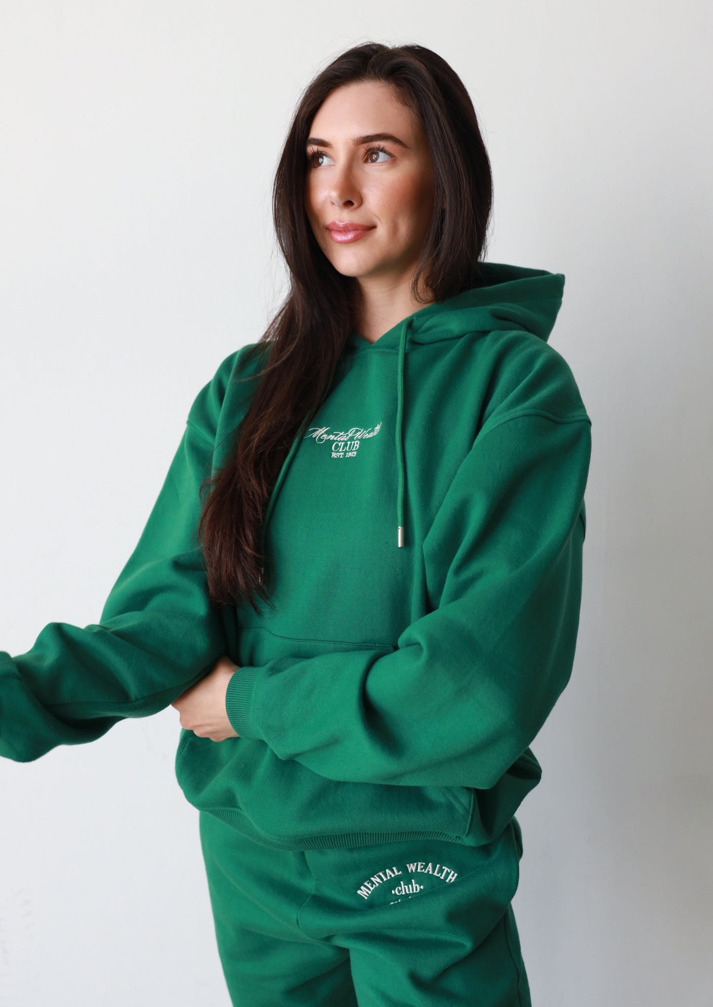 HEALTH IS WEALTH Hoodie - Varsity Green