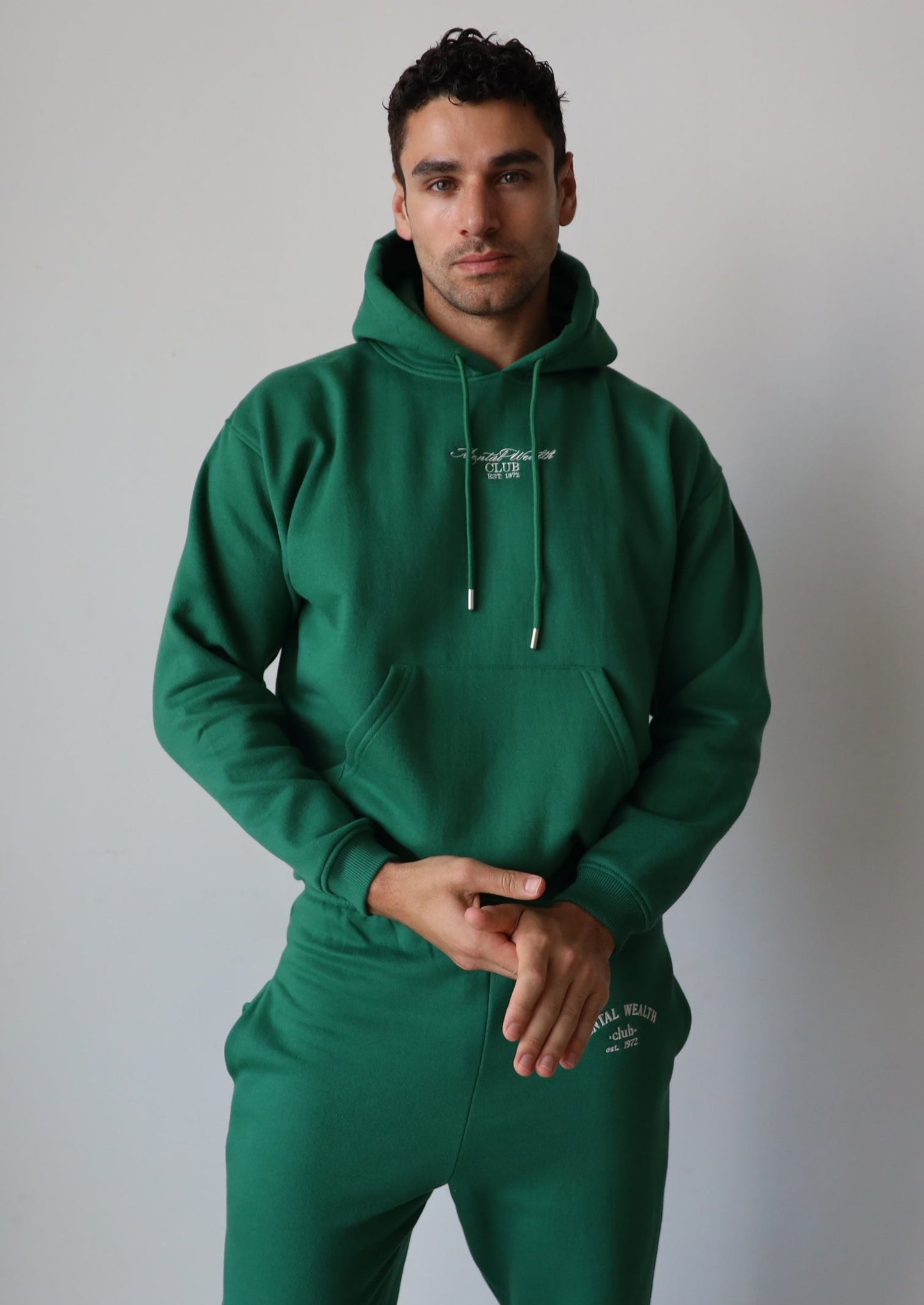 HEALTH IS WEALTH Hoodie - Varsity Green