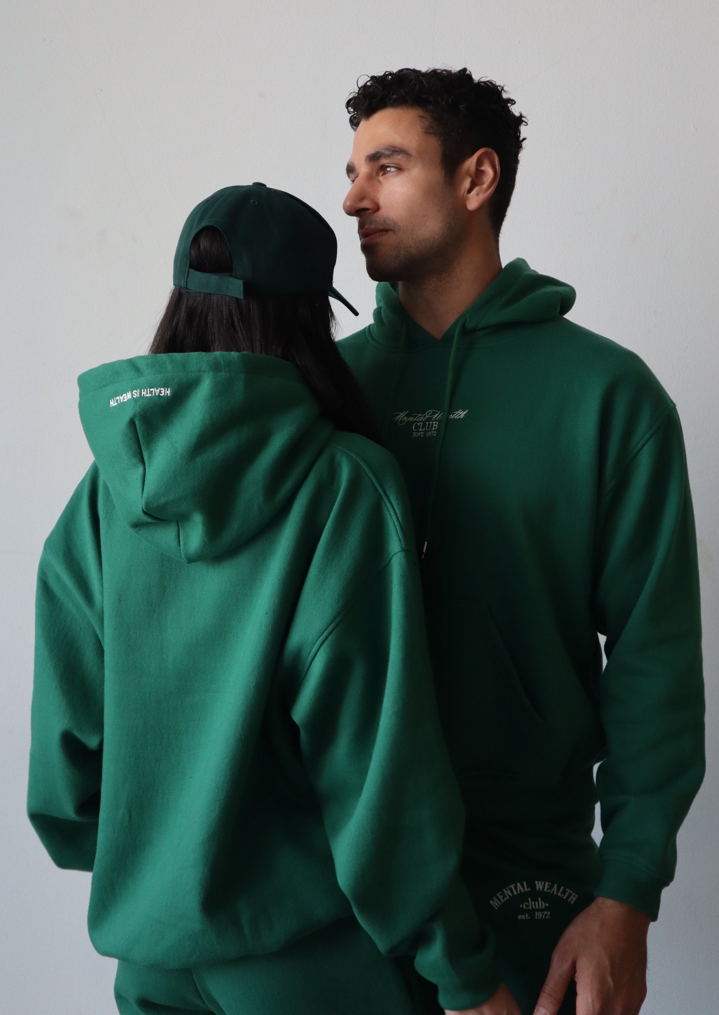 HEALTH IS WEALTH Hoodie - Varsity Green