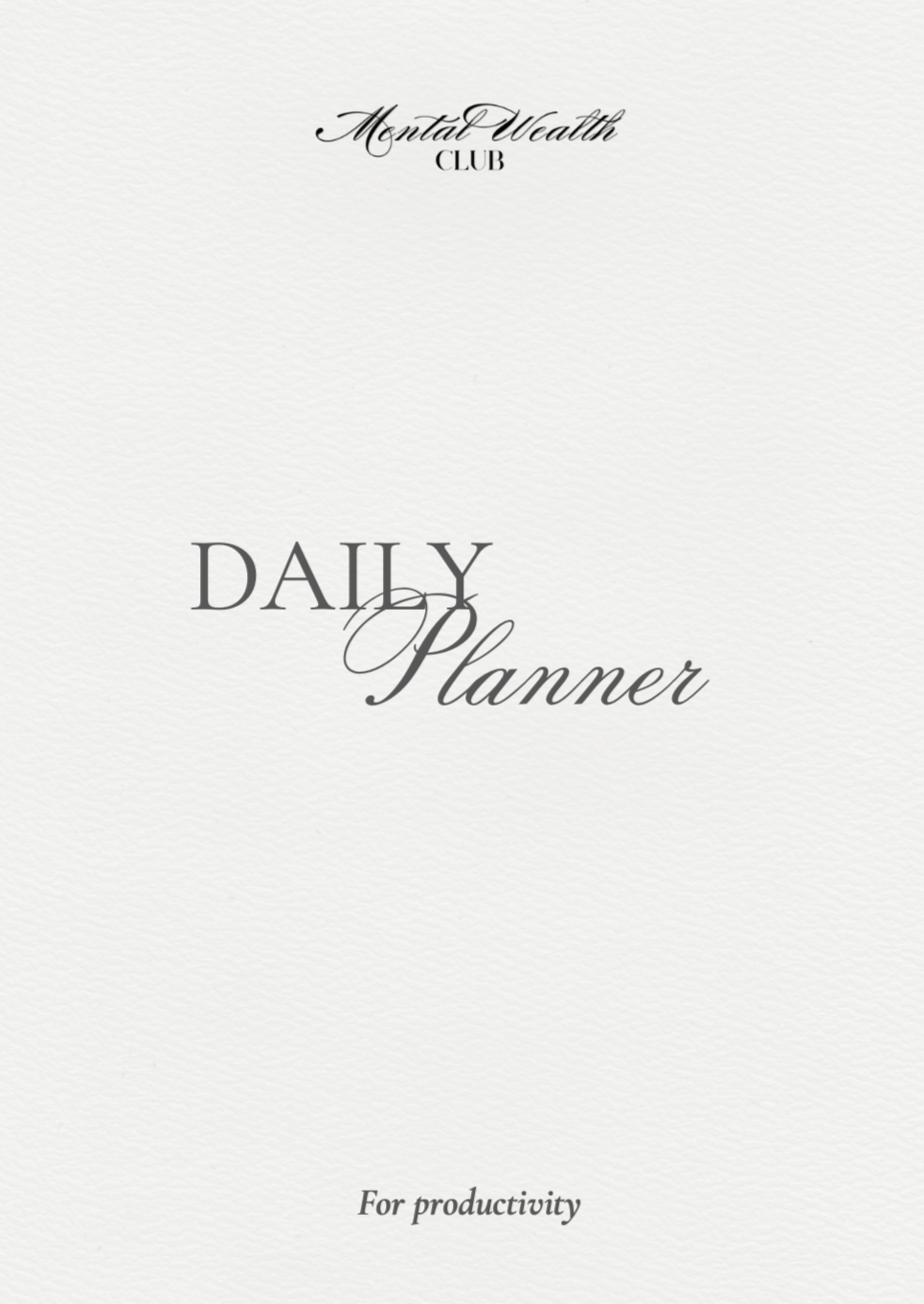 MWC Daily Planner Template (DOWNLOAD)